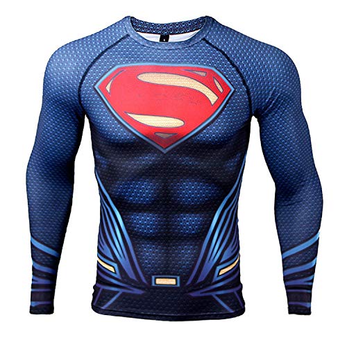 Product Cover COOLMAX Upgrade Raglan Sleeve Superman 3D Printed T-Shirt Men Compression Shirt