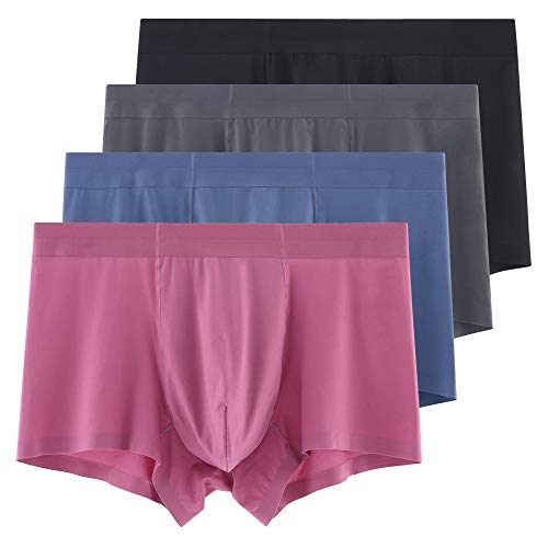 Product Cover Venuskenna 1 Pack / 4 Pack Men's Ice Silk Soft Boxer Briefs Quick Dry Trunks Underwear
