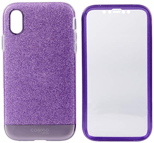Product Cover i-Blason Cosmo Full-Body Bumper Case for iPhone XR 2018 Release, Purple Glitter, 6.1