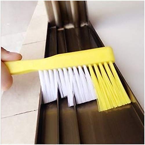 Product Cover Rachees Multipurpose Cleaning Brush with Dust Dirt Scraper - for Sliding Windows Track, Bath Fittings (Random Colors)