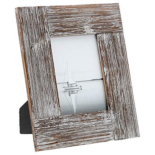 Product Cover Barnyard Designs Rustic Farmhouse Distressed Picture Frame - Unfinished Wood Photo Frame 5