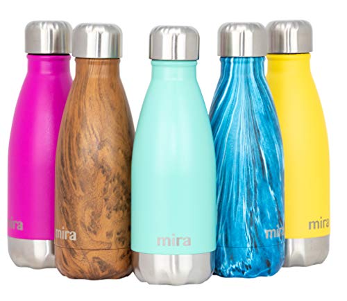 Product Cover MIRA 12 oz Stainless Steel Vacuum Insulated Water Bottle | Double Walled Cola Shape Thermos | Keeps 24 Hours Cold, 12 Hours Hot | Reusable Metal Water Bottle | Kids Leak-Proof Sports Flask | Teal