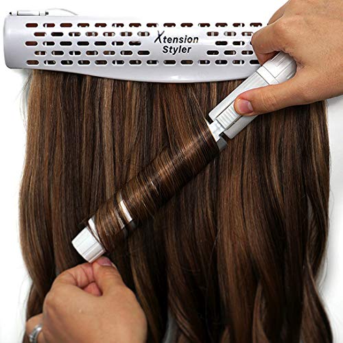 Product Cover Hair Extension Holder and Hanger - Professional Hair Styling Tool and Extension Caddy for Washing, Coloring and Blow-Drying of Weft, Clip-In, Tape-In and Halo Extensions