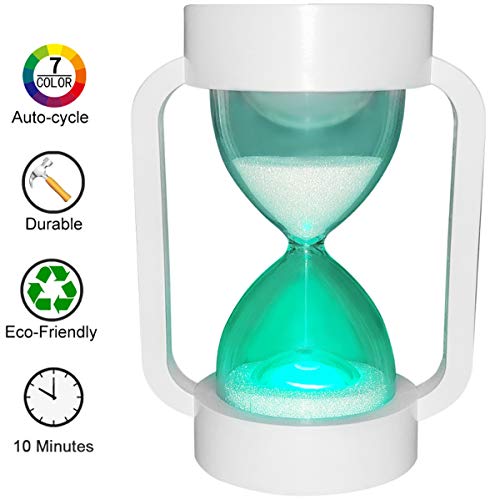 Product Cover SuLiao Hourglass Sand Timer Lamp: 7 Color Changing & Warm NightLight with 10 Minute Sand Timer for Kids Stay Focused, Relaxation