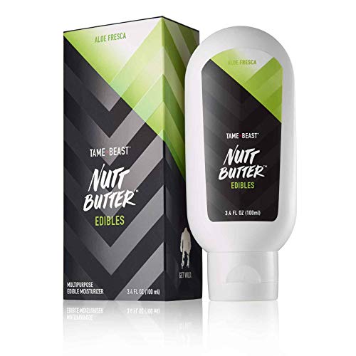 Product Cover Nutt Butter Edibles Aloe Fresca - Natural Flavored Plain Personal Lubricant for Oral Sex - Best Mens Sensual Skin Lotion Gel Lube You Can Eat for Him & Couples, 3.4 oz by Tame the Beast