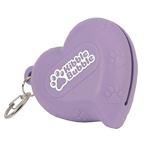 Product Cover Kibble Bubble Silicone Dog Treat Pouch, Purple Heart