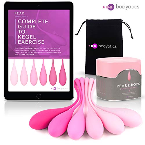 Product Cover Deluxe Kegel Weighted Exercise Balls - Pelvic Floor Tightening & Strengthen Bladder Control - Prevent Prolapse - Set of 6 for Beginners to Advanced with Free E-Book