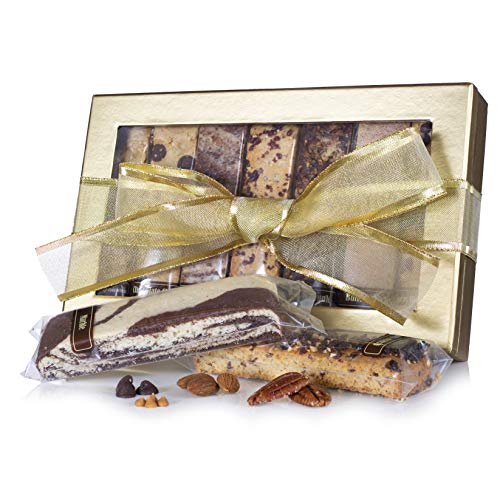 Product Cover The Biscotti Factory, Combo Variety Pack, Biscotti Gift Box, Individually Wrapped Biscottis, Hand Crafted, Father's Day Gifts, Kosher Gift Baskets, Certified Kosher, No Added Preservatives (Classic)
