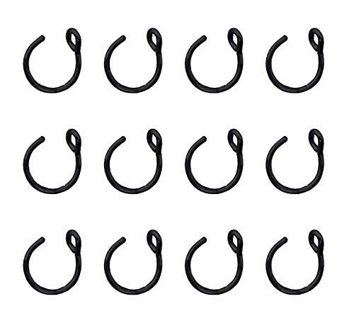 Product Cover Truphao Faux Fake Hoop Nose Rings | Surgical Steel Faux Piercing Jewelry | No Hole, Clip On | Comfortable Fit | Unisex for Men, Women (Black 12 Pack)
