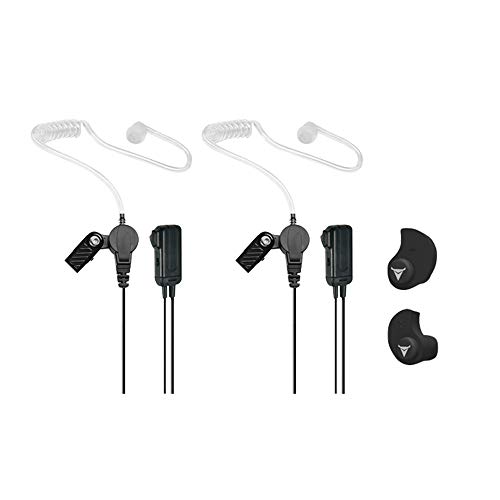 Product Cover Midland - AVPH3RDO, Combo Kit - AVPH3 Transparent Security & Surveillance Headsets with PTT/VOX, Behind The Ear Microphones & Decibullz Noise Reduction Radio Headset Adapter (Combo Pack)