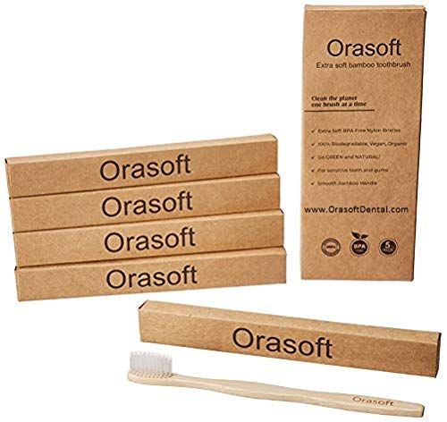 Product Cover Orasoft Extra Soft Toothbrush for Sensitive Teeth and Gums 5 pack | Soft Bristle Toothbrushes | Extra Soft Toothbrush for Adults| Extra Soft Toothbrush for Gum Recession | Flossing Toothbrush
