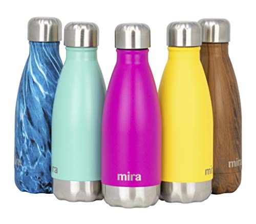 Product Cover MIRA 12 oz Stainless Steel Vacuum Insulated Kids Water Bottle | Double Walled Cola Shape Thermos | 24 Hours Cold, 12 Hours Hot | Reusable Metal Water Bottle | Leak-Proof Sports Flask | Fuchsia Pink