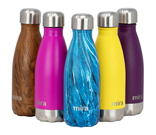 Product Cover MIRA 12 oz Stainless Steel Vacuum Insulated Kids Water Bottle | Double Walled Cola Shape Thermos | 24 Hours Cold, 12 Hours Hot | Reusable Metal Water Bottle | Leak-Proof Sports Flask | Dynamic Blue