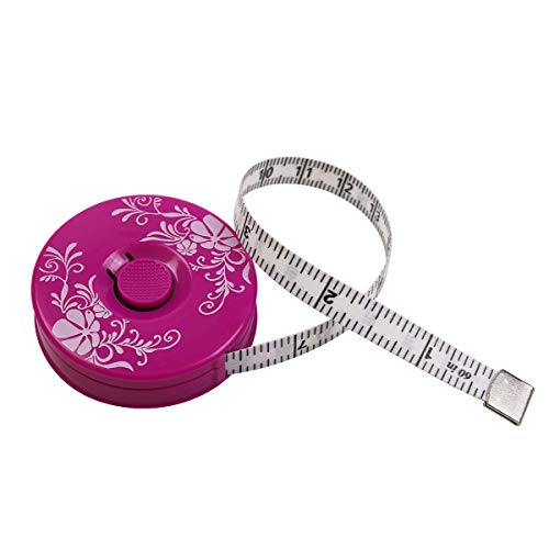 Product Cover Tape Measure for Body, Measuring Tape for Body Sewing Tailor Fabric Measurements Tape, Retractable Purple Tape Measure, Dual Sided