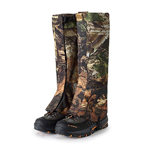 Product Cover Peakit Hunting Leg Gaiters Waterproof Hiking Boot Gaiters Camo Snow Shoe Covers, Outdoor Skiing Gators for Men and Women (L,XL)