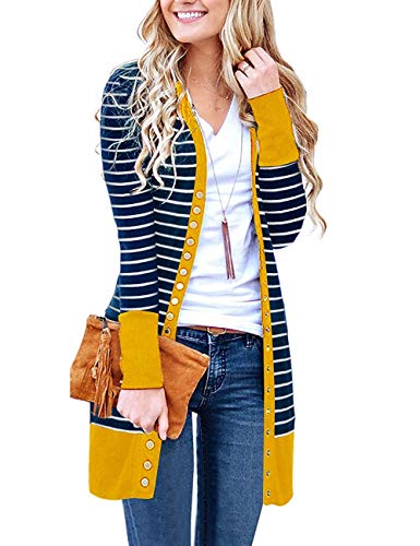 Product Cover Basic Faith Women's S-3XL V-Neck Button Down Knitwear Long Sleeve Soft Knit Casual Cardigan Sweater