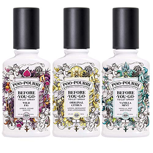 Product Cover Poo-Pourri Before You Go Toilet Spray Original Citrus, Vanilla Mint and Wild Fig 4 Ounce Bottles