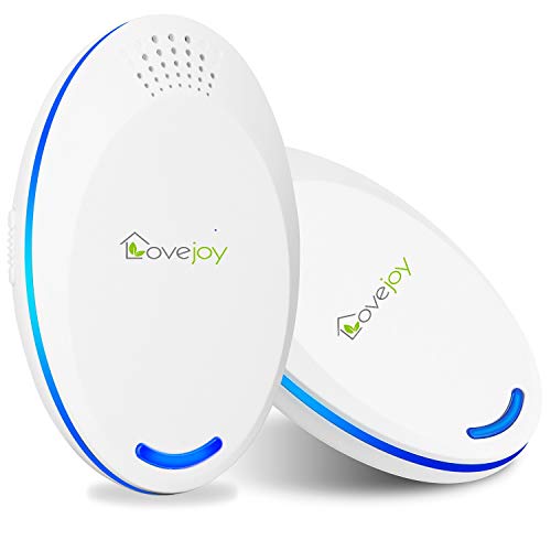 Product Cover Lovejoy Ultrasonic Pest Repeller 2019, Non-Toxic Plug in Repellent, Safe Pest Control for Pets and Humans, Get Rid of Mosquitoes,Spiders, Insects, Bed Bugs, Ants, Rats, and Roaches, (White - 2 Pack),