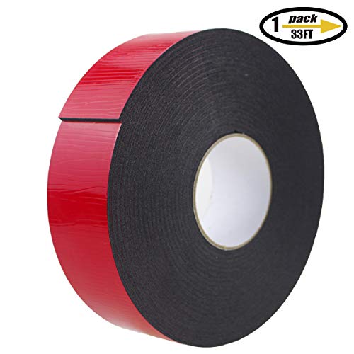 Product Cover PE Foam Double-Sided Adhesive Tape -Outdoor and Indoor Super Strong Foam Seal Strip for Automotive Mounting，Weatherproof Decorative and Trim，Car Trim Strip，Photo Frame (Wide 2 in Long 33 Ft)