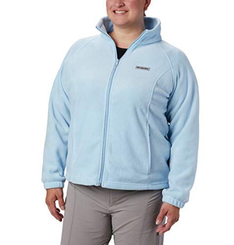 Product Cover Columbia Women's Plus Size Benton Springs Full Zip Jacket, Soft Fleece with Classic Fit, Crystal Blue, 1X