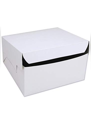 Product Cover Priya Industries- Printed/Plain Cake Paper Packaging (11 x 11 x 4 Inch, White -11 Boxes for 1.5 Kg or 2 kg Pastry