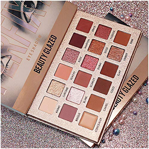 Product Cover Beauty Glazed New Nude Eyeshadow Palette The 18 Colors Matte Shimmer Glitter Multi-Reflective Shades Ultra Pigmented Makeup Eye Shadow Powder Waterproof Eye Shadow Palette