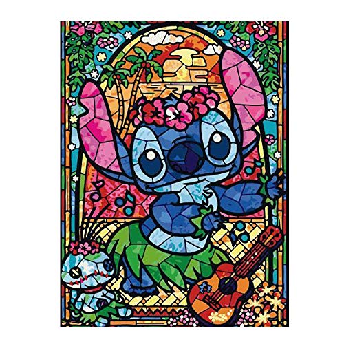 Product Cover DIY Paint by Numbers for Adults Kids Paint by Numbers DIY Painting Acrylic Paint by Numbers Painting Kit Lilo Stitch Home Wall Living Room Bedroom Decoration Lilo and Stitch
