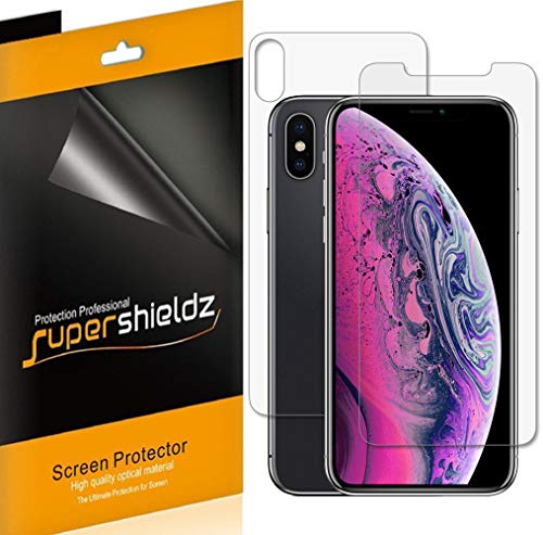 Product Cover Supershieldz for Apple iPhone Xs Max (6.5 inch) (Front and Back) Full Body Screen Protector, (3 Front and 3 Back) 0.23mm, High Definition Clear Shield (PET)