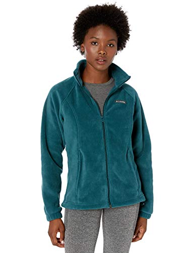 Product Cover Columbia Women's Benton Springs Full Zip Jacket, Soft Fleece with Classic Fit, Dark seas, Large