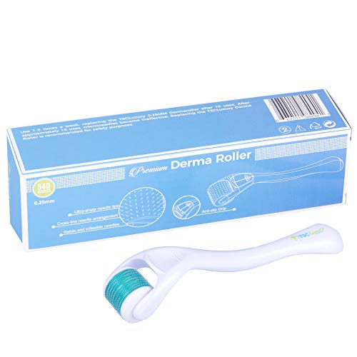 Product Cover TSCLuxury Skincare Derma Roller Cosmetic Face Exfoliator, 540 Titanium Micro Needle .25mm - Includes Storage Case