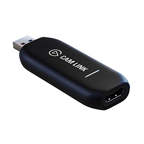 Product Cover Elgato Cam Link 4K - Broadcast live, record via DSLR, camcorder, or action cam, 1080p60 or 4K at 30 fps, compact HDMI capture device, USB 3.0