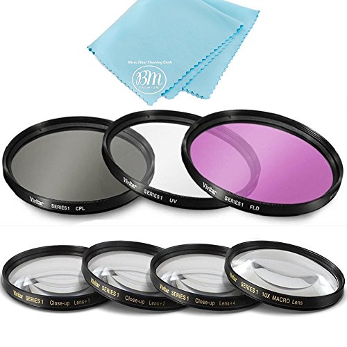 Product Cover 49mm 7PC Filter Set for Canon EOS M6, EOS M50, EOS M100 Mirrorless Digital Camera with EF 15-45mm Lens