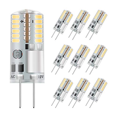 Product Cover DiCUNO G4 3W Bi-pin LED Bulb, 30W T3 Halogen Bulb Equivalent, AC/DC 12V Warm White 3000K, Non-dimmable LED Light Bulb for Home Landscape of 10 Pcs