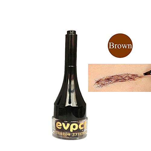 Product Cover Ugood Waterproof 3D Eyebrow Extensions Gel Fiber Building Brow Hair and Eye Brow Brush (Brown)