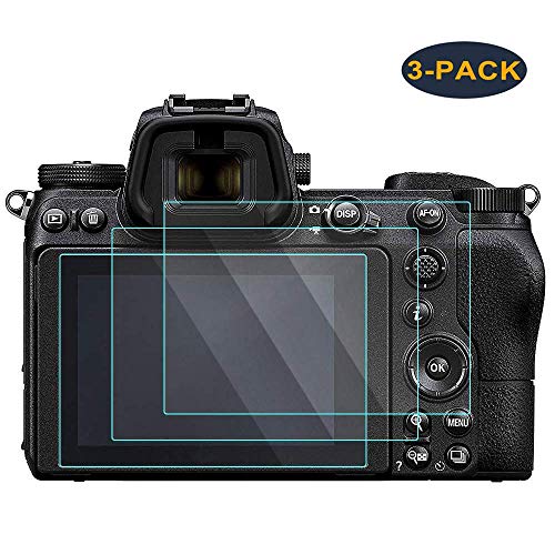 Product Cover KIMILAR Compatible Nikon Z6 Z7 Screen Protector, 3 Pack Tempered Glass Screen Protector Protective Film Cover with HD Optical Glass for Nikon Z6 Z7 Camera(Waterproof/Anti-Scratch/Crystal Clear)