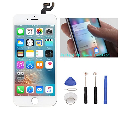 Product Cover White Replacement LCD Screen Compatible with iPhone 6S Plus 5.5 Inch Display Digitizer Assembly Full Complete Front Glass with Repair Tools