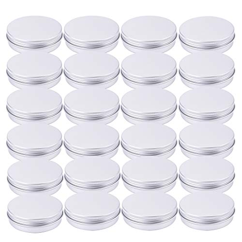 Product Cover Tosnail 24 Pack 4 oz Aluminum Round Tins Empty Tins Candle Tins Spice Tins with Screw Top Lids