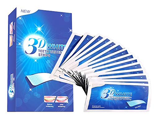 Product Cover Teeth Whitening Strips, 3D Whitening Kit for Gum Health and Refresh Breath, Dental Whitener Kit Elastic Gels for Teeth Stain Removal - Treatments for Teeth Care 28 pcs