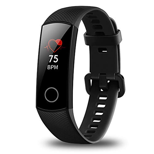 Product Cover Huawei Honor Band 4 6-Axis Inertial Heart Rate Monitor Infrared Light Wear Detection Sensor Full Touch AMOLED Color Screen Home Button All-in-One Activity Tracker 5ATM Waterproof (Black)