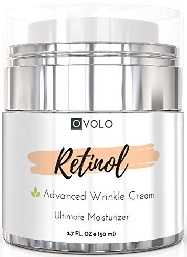 Product Cover OVOLO Moisturizer Cream with Retinol for Face and Eye Area - BEST NEW 2019 Skin Care Option Formulated with Premium Ingredients (USA Made) - Anti Aging Rapid Wrinkle Repair Cream for Day and Night
