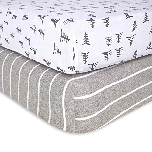 Product Cover Burt's Bees Baby - Fitted Crib Sheets, 2-Pack, Boys & Unisex 100% Organic Cotton Crib Sheet for Standard Crib and Toddler Mattresses (Pine Forest)