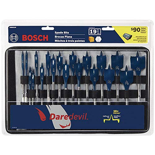 Product Cover Bosch Daredevil High Carbon Steel Standard Spade Bit Set with Pouch (19-Piece)
