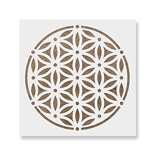 Product Cover Sacred Flower of Life Stencil Template for Walls and Crafts - Reusable Stencils for Painting in Small & Large Sizes