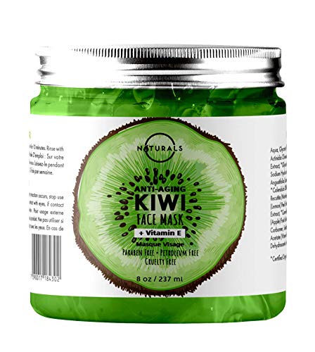 Product Cover O Naturals Hydrating Kiwi & Cucumber Vegan Gel Face Mask. Vitamin E Face Moisturizer. Anti Aging. Organic Ingredients. For Sun Damage Wrinkles. Boosts Collagen Hyaluronic Acid. Women Men Skin Care 8oz