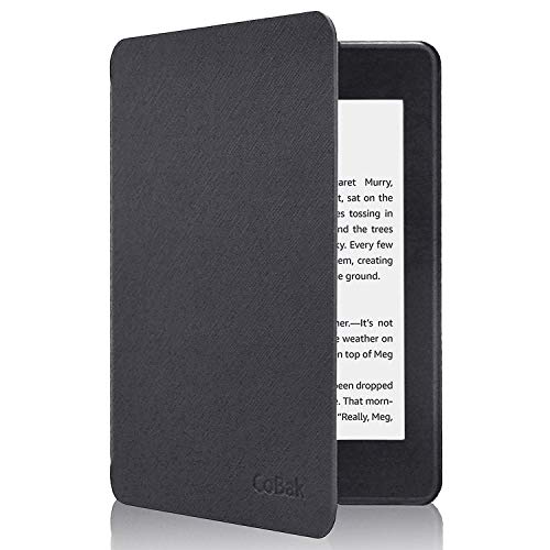Product Cover CoBak Kindle Paperwhite Case - All New PU Leather Smart Cover with Auto Sleep Wake Feature for Kindle Paperwhite 10th Generation 2018 Released, Black