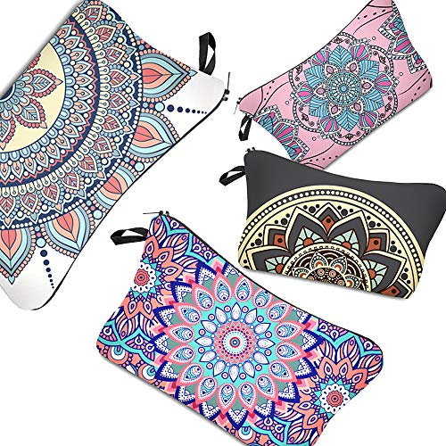 Product Cover PINK PLOT Makeup Bag for Women - 4 Pieces Cosmetic Bag and Toiletry Bag Used in Travel or As a Valentine's Day gift(Mandala)