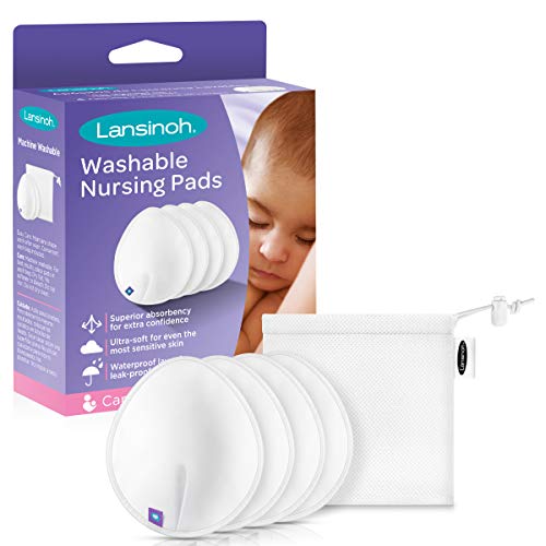 Product Cover Lansinoh Washable Reusable Nursing Pads with Bamboo, 2 Pairs