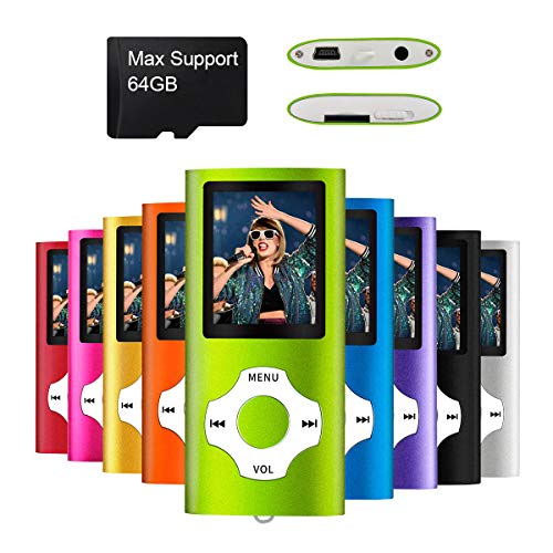Product Cover Mymahdi MP3/MP4 Portable Player,1.8 Inch LCD Screen,Max Support 64GB,Green