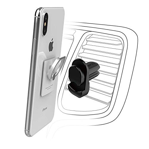 Product Cover AAUXX AirVent Car Mount for The iRing. Compatible with iRing, Link and Pocket. Phone Holder Accessory for Car Air Vent with Ring Holder for iPhone, Samsung Smartphones and Tablets.