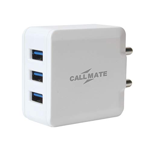 Product Cover CallMate LC090 3.1 Amp Universal Adapter Worldwide Travel Adapter with Built in Triple USB Charger Ports - White, 3 Months Warranty